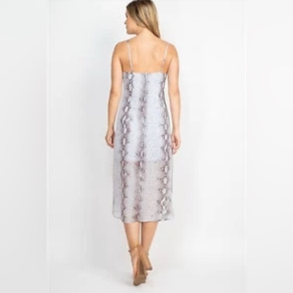 BLUE SNAKE PRINT DRESS - Picture 2 of 6